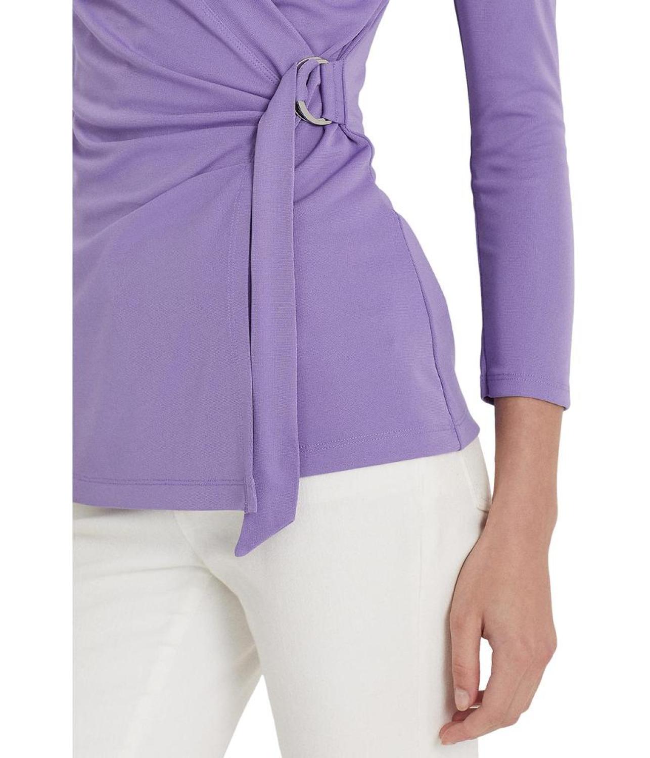 Stretch Jersey Surplice Top