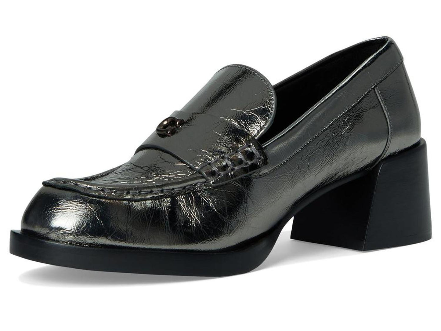 Natalie Crinkled Metallic Loafer