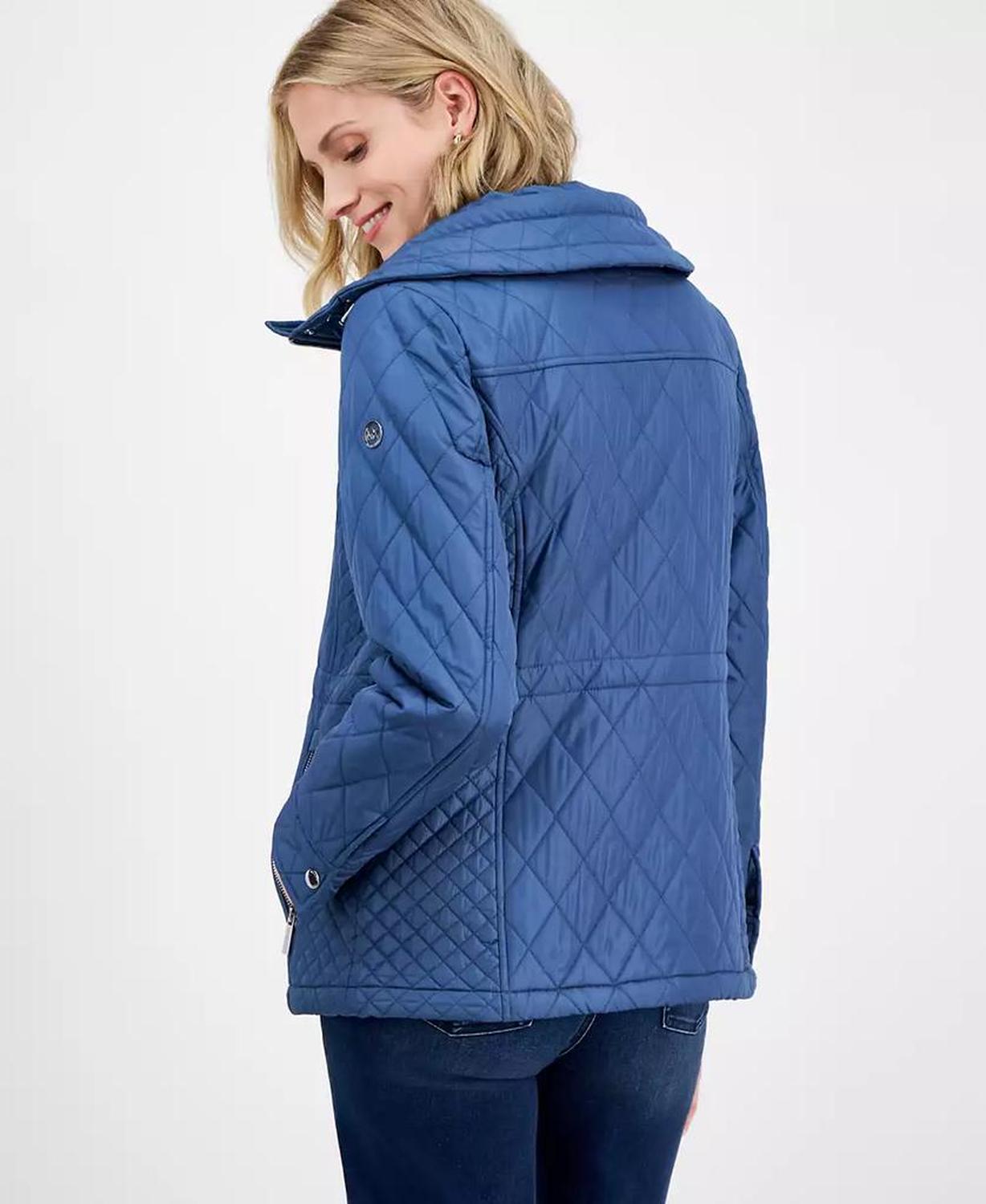 Women's Quilted Hooded Zip-Front Coat, Exclusively at Macy's