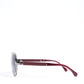 Chanel Polarised Lens Aviator Sunglasses Silver / Maroon Acetate 135