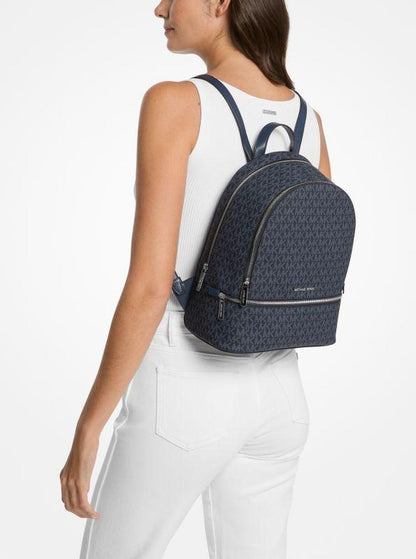 Rhea Medium Signature Logo Backpack