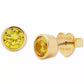 Gold-Tone Bubbly Bezel Stud Earrings