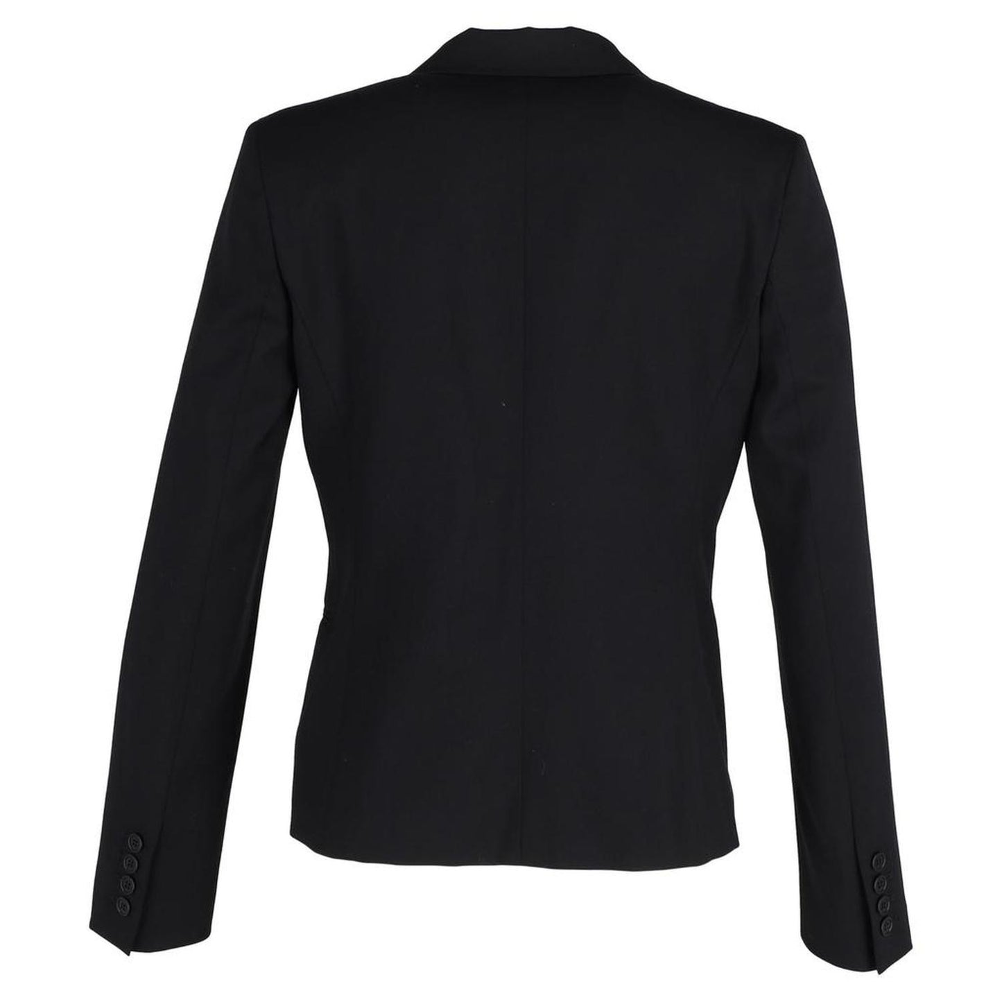 Max Mara Single-Breasted Blazer in Black Wool