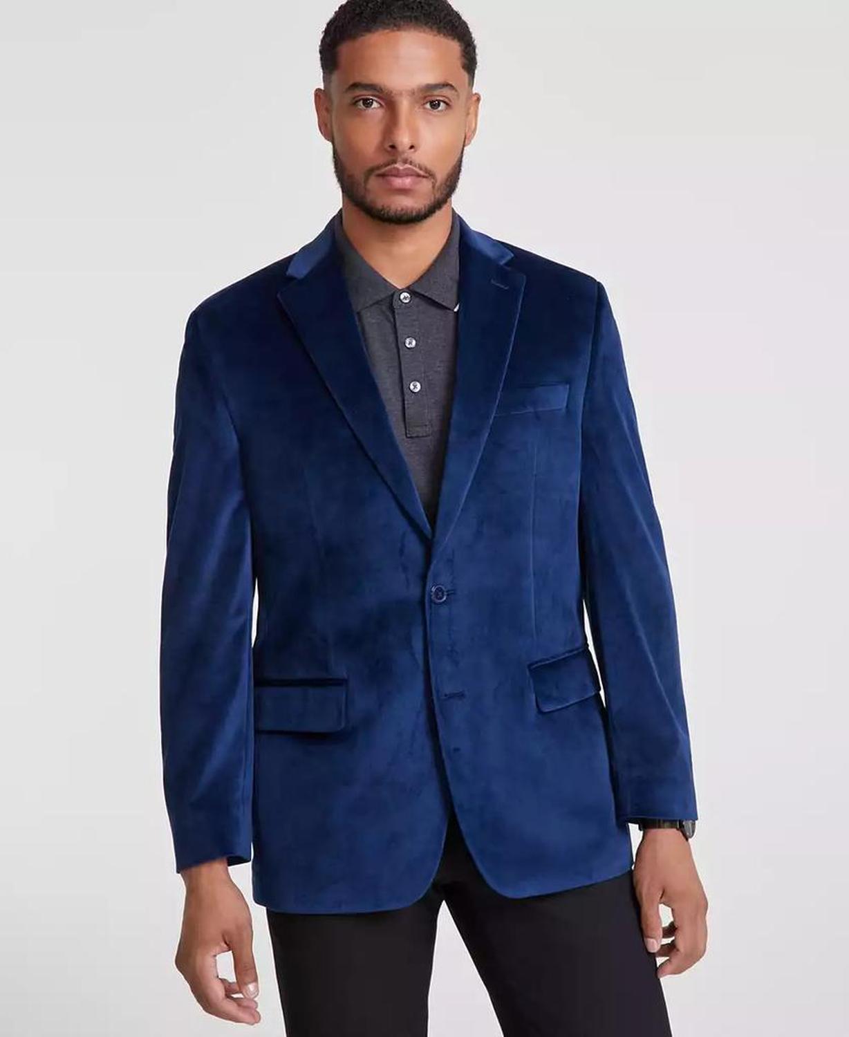 Men's Classic-Fit Velvet Sport Coat