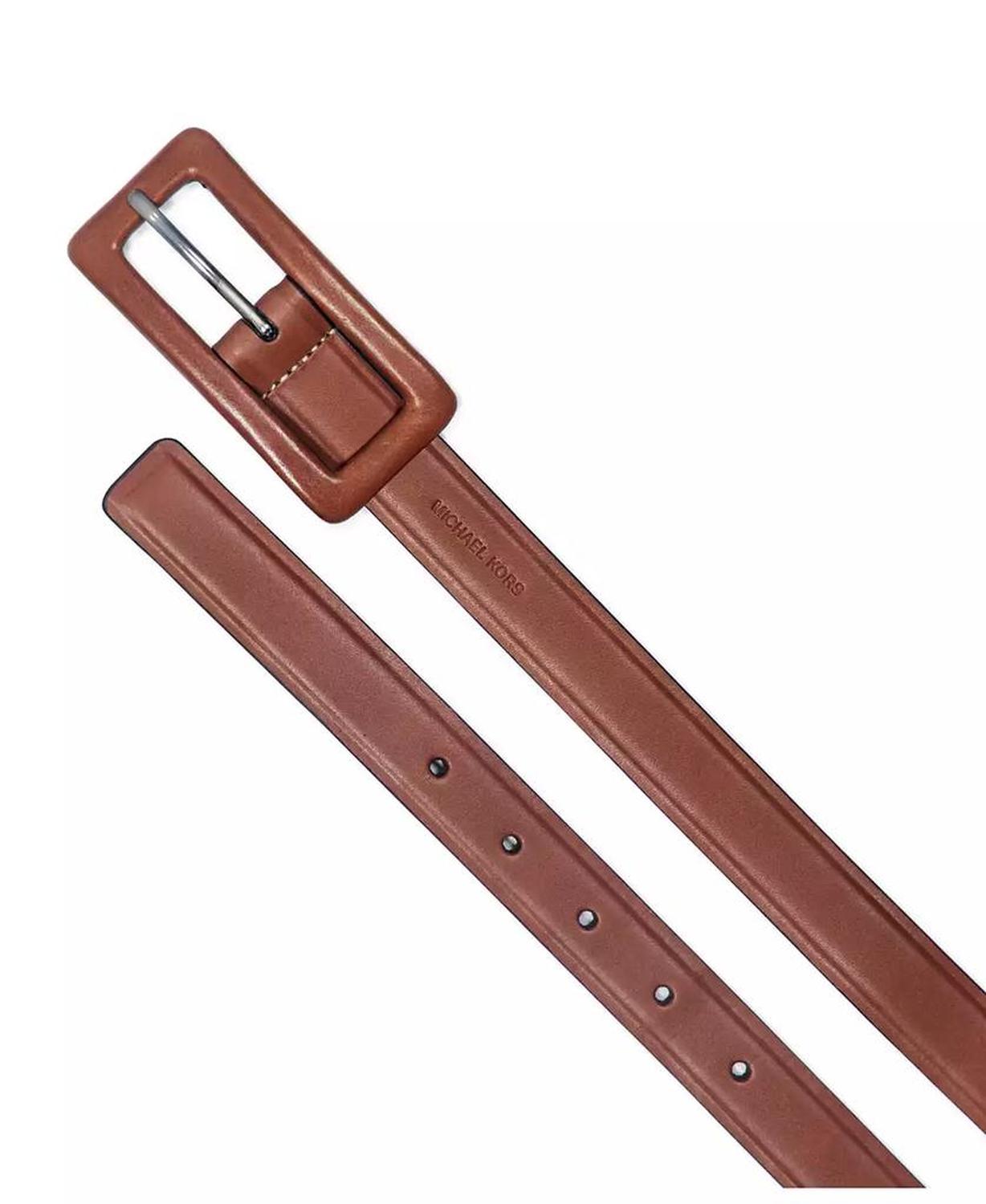 Women's Leather Covered Buckle Belt