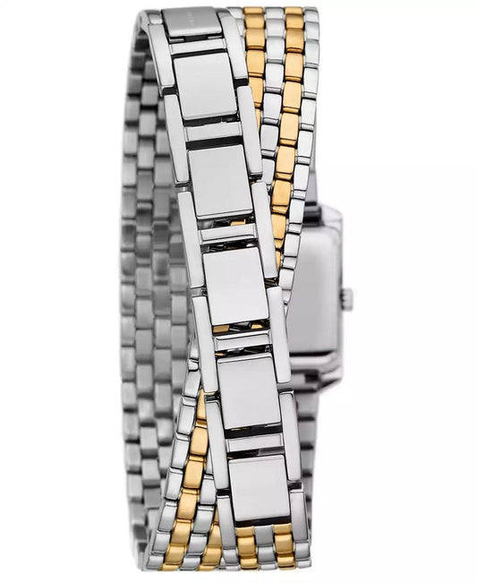 Women's Emery Three-Hand Two-Tone Stainless Steel Double Wrap Watch 22mm