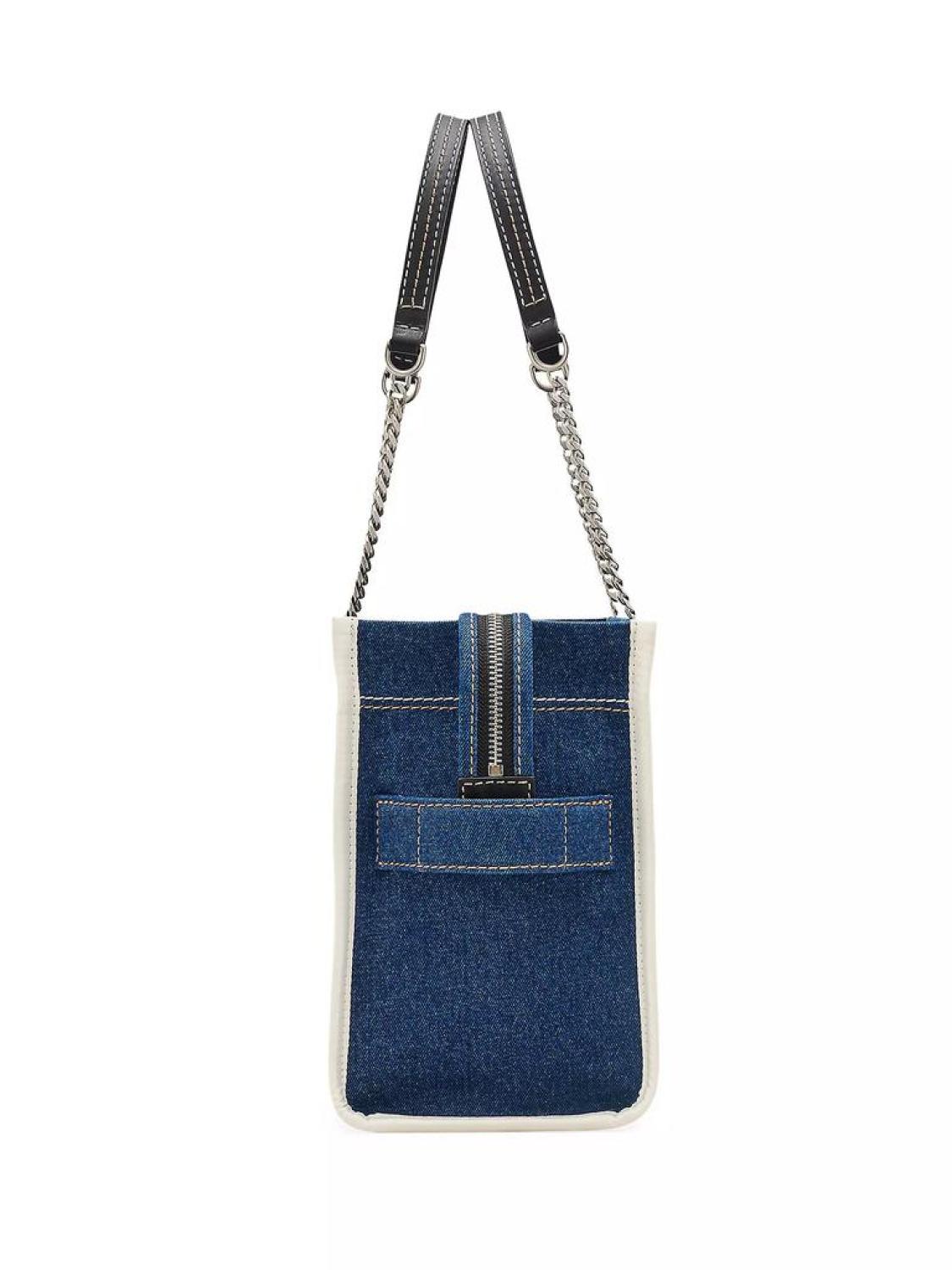 The Denim Chain Medium Tote Bag