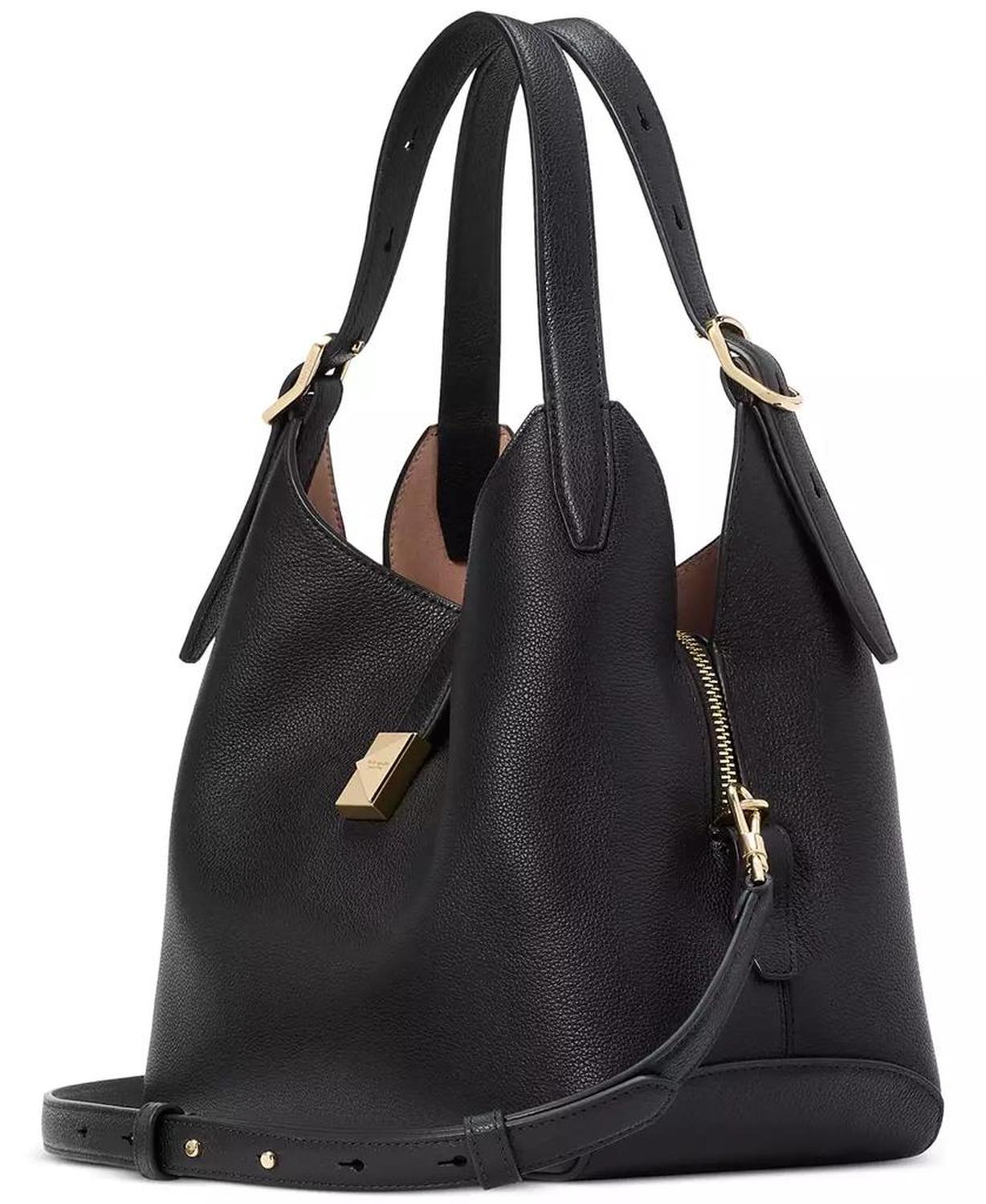 Deco Pebbled Leather Tote Bag