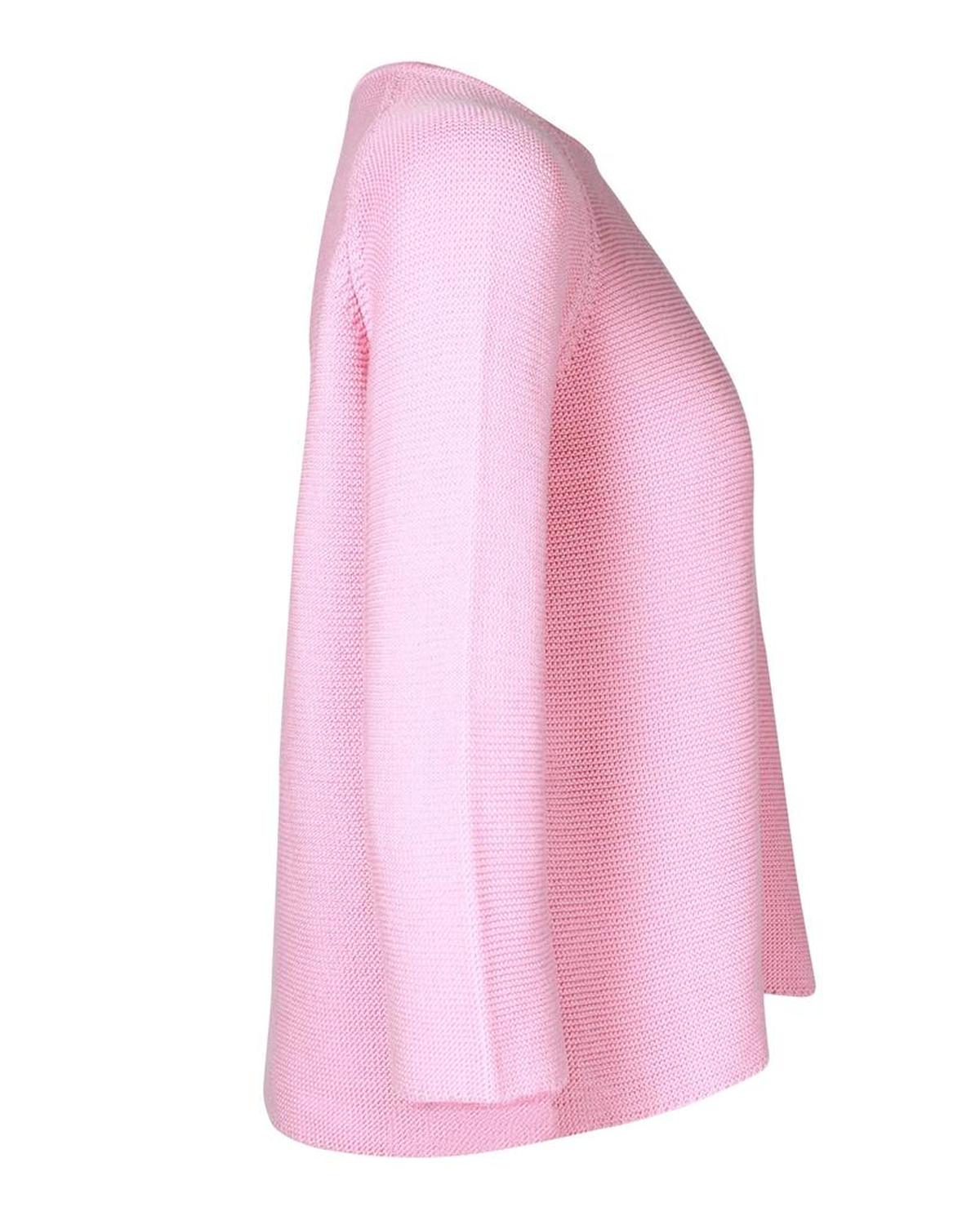 Weekend by Max Mara Crewneck Knit Sweater in Pink Cotton