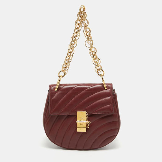 Chloe Quilted Leather Medium Drew Shoulder Bag