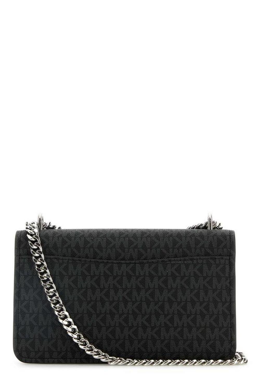 Michael Kors Monogram Printed Chain-Linked Shoulder Bag