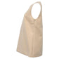 Sleeveless Top in Beige Linen