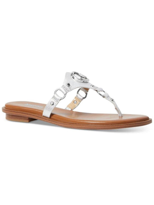 Womens Leather Slip-On Slide Sandals