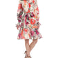 Marchesa Notte Altheda Silk-Blend Shirtdress