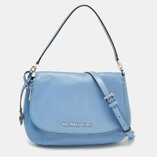 Light Blue Leather Medium Bedford Top Handle Bag