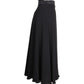 Max Mara Wrap Midi Skirt in Black Triacetate