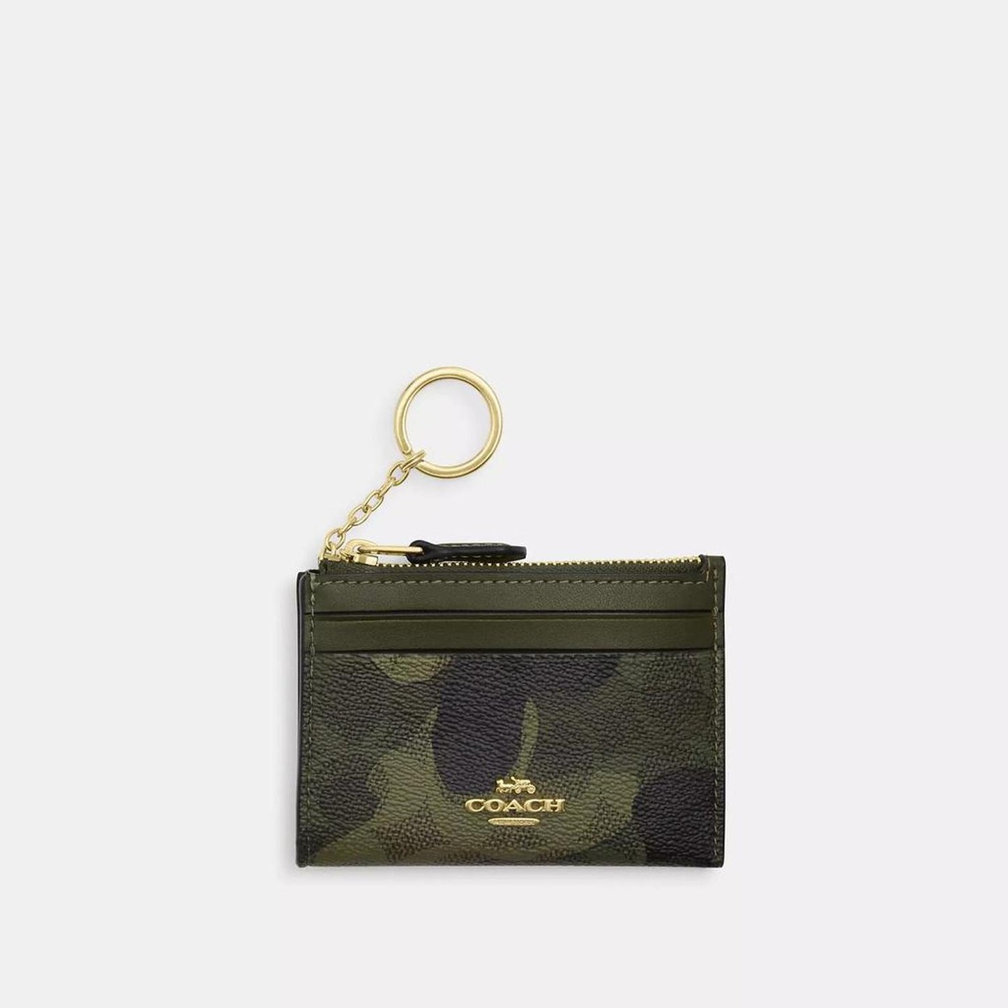 Coach Outlet Mini Skinny Id Case In Signature Camo Print