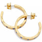 Gold-Tone Small Color Pavé Hoop Earrings, 1"