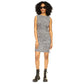 Women's Animal-Print Sleeveless Ruched Dress