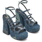 Kiki Denim Platform Pump Sandals