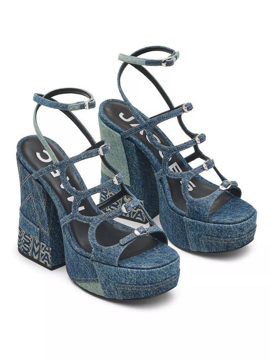 Kiki Denim Platform Pump Sandals