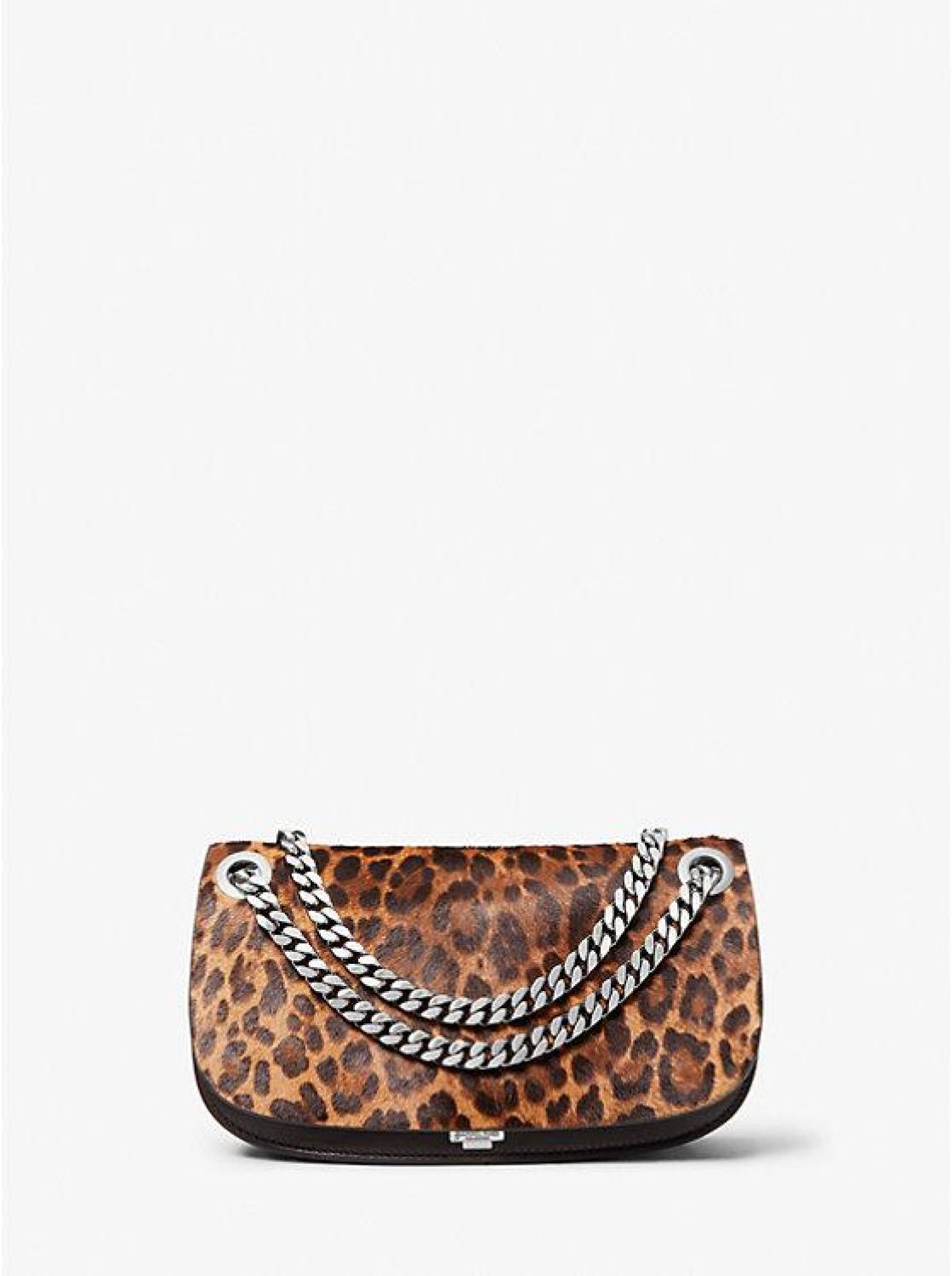 Christie Mini Leopard Print Calf Hair Envelope Bag