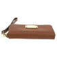 Michael Kors Leather Jet Set Zip Around Wristlet Wallet