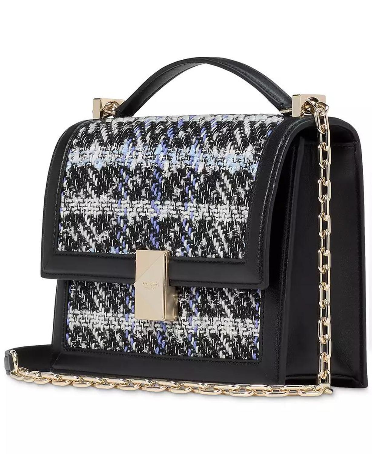 Deco Plaid Tweed Small Chain Shoulder Bag