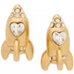 Gold-Tone Space Cadet Rocket Stud Earrings