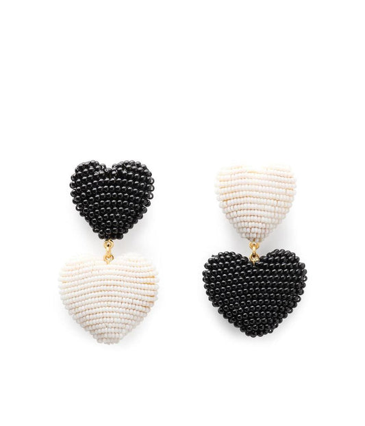 Heart You Beaded Drop Earrings