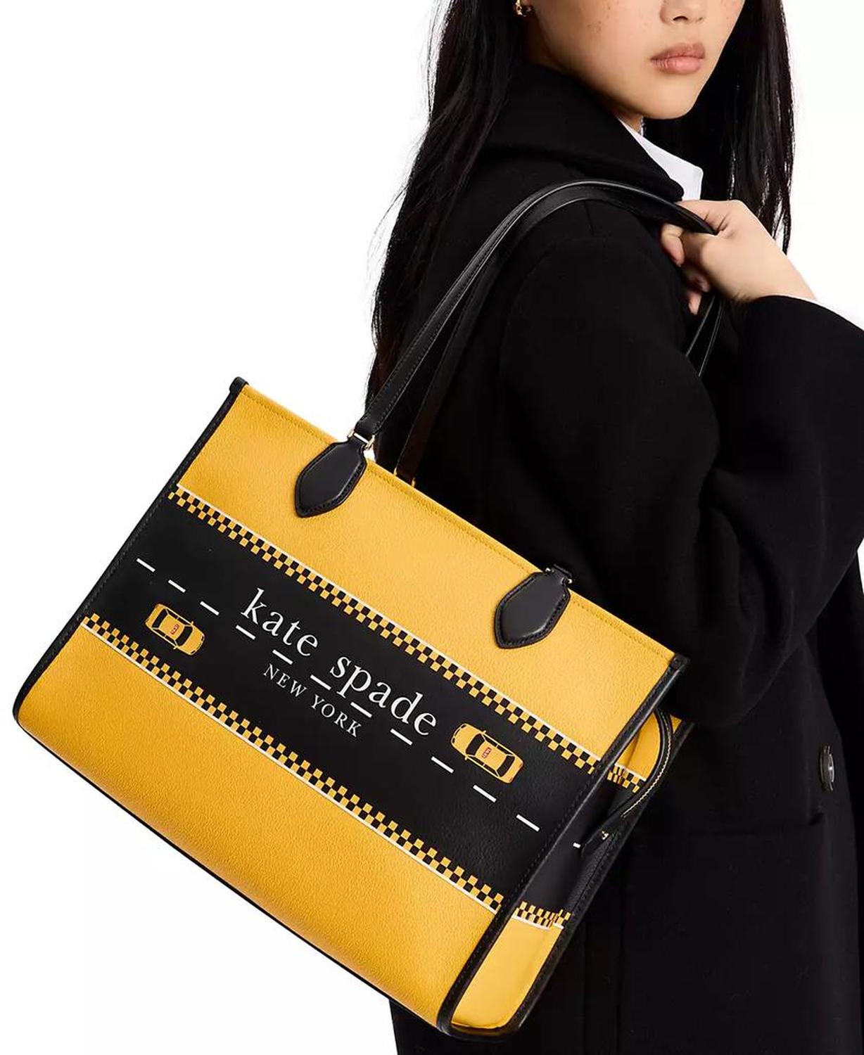 Manhattan Taxi Printed PVC Large Market Tote