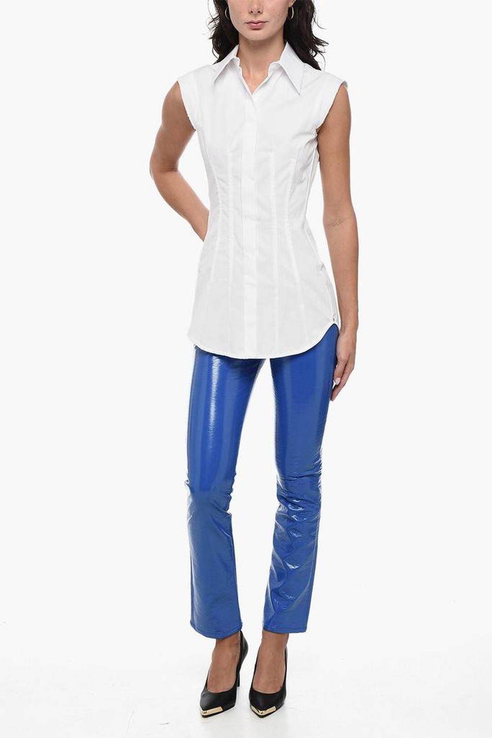 Sleeveless GOLOSO Shirt with Raw-cut Details