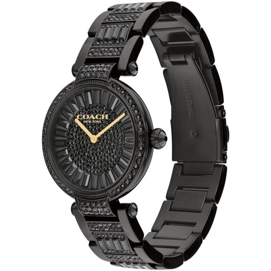 Women's Cary Black Stainless Steel Crystal Watch 34mm