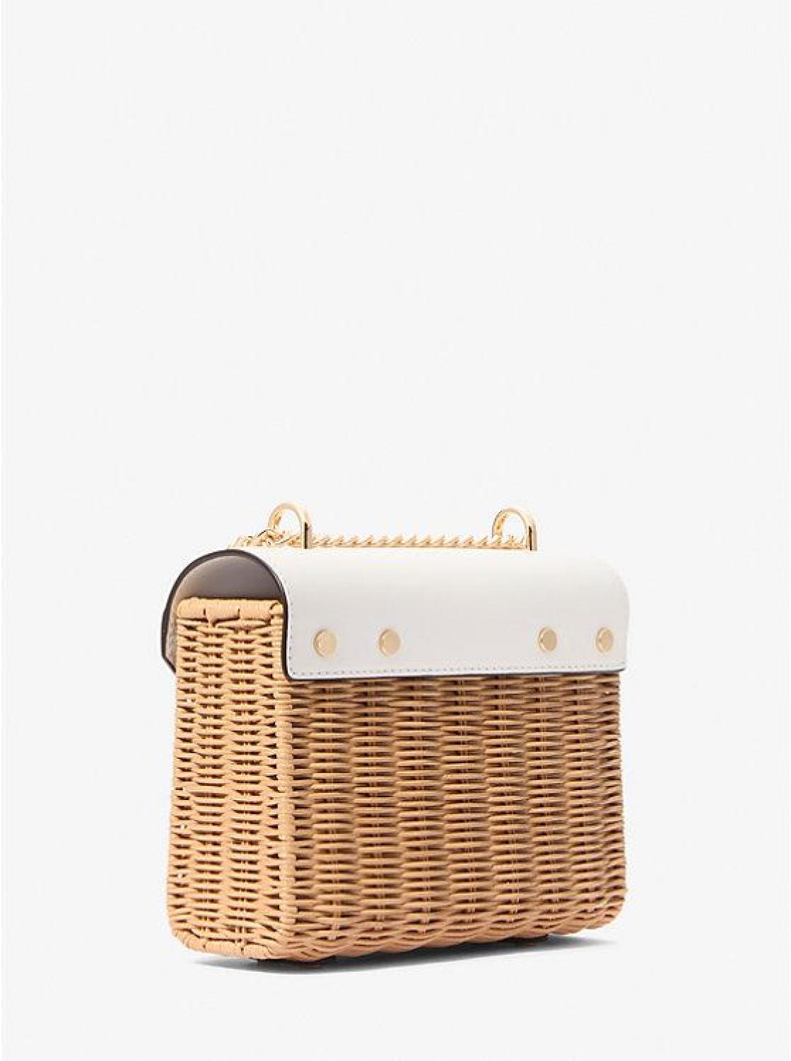 Whitney Small Wicker Shoulder Bag