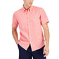 Men's Slim-Fit Linen Short-Sleeve Shirt