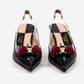 Gucci Vinyl & Patent Slingback Pump