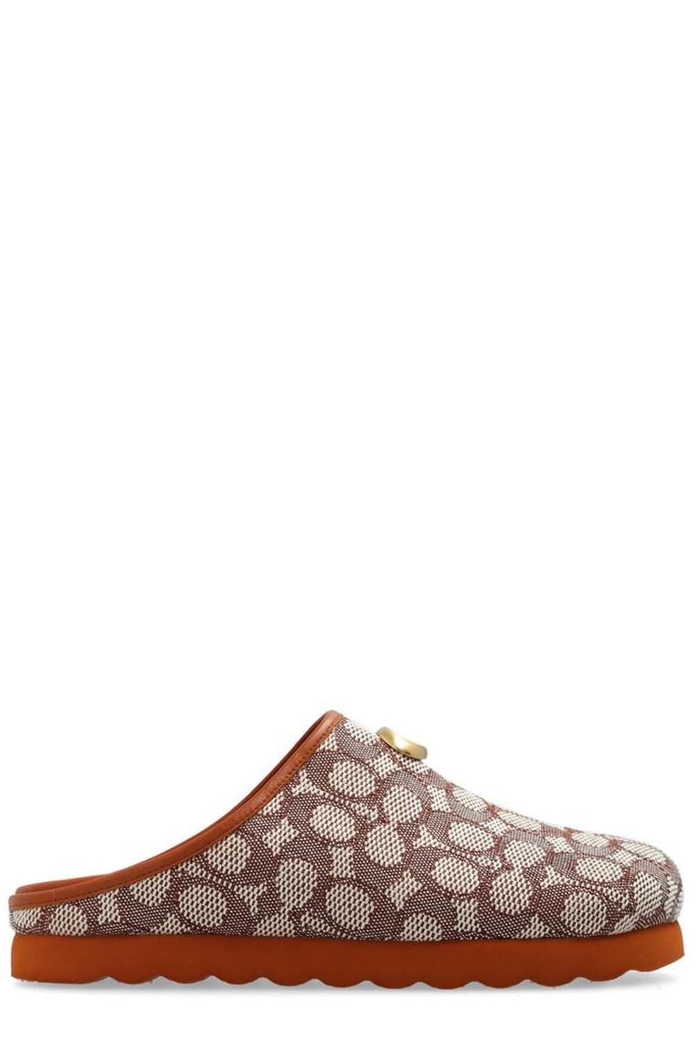 Coach Logo-Jacquard Slip-On Slippers