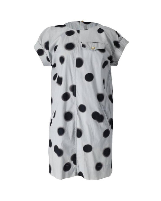 Marc Jacobs Polka Dot Mini Dress in Light Blue Cotton