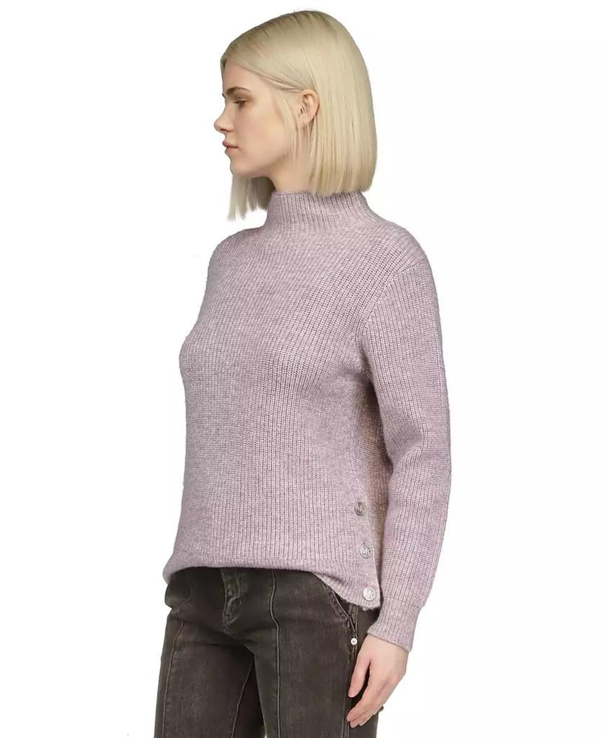 MICHAEL Women's Funnel-Neck Side-Snap Sweater