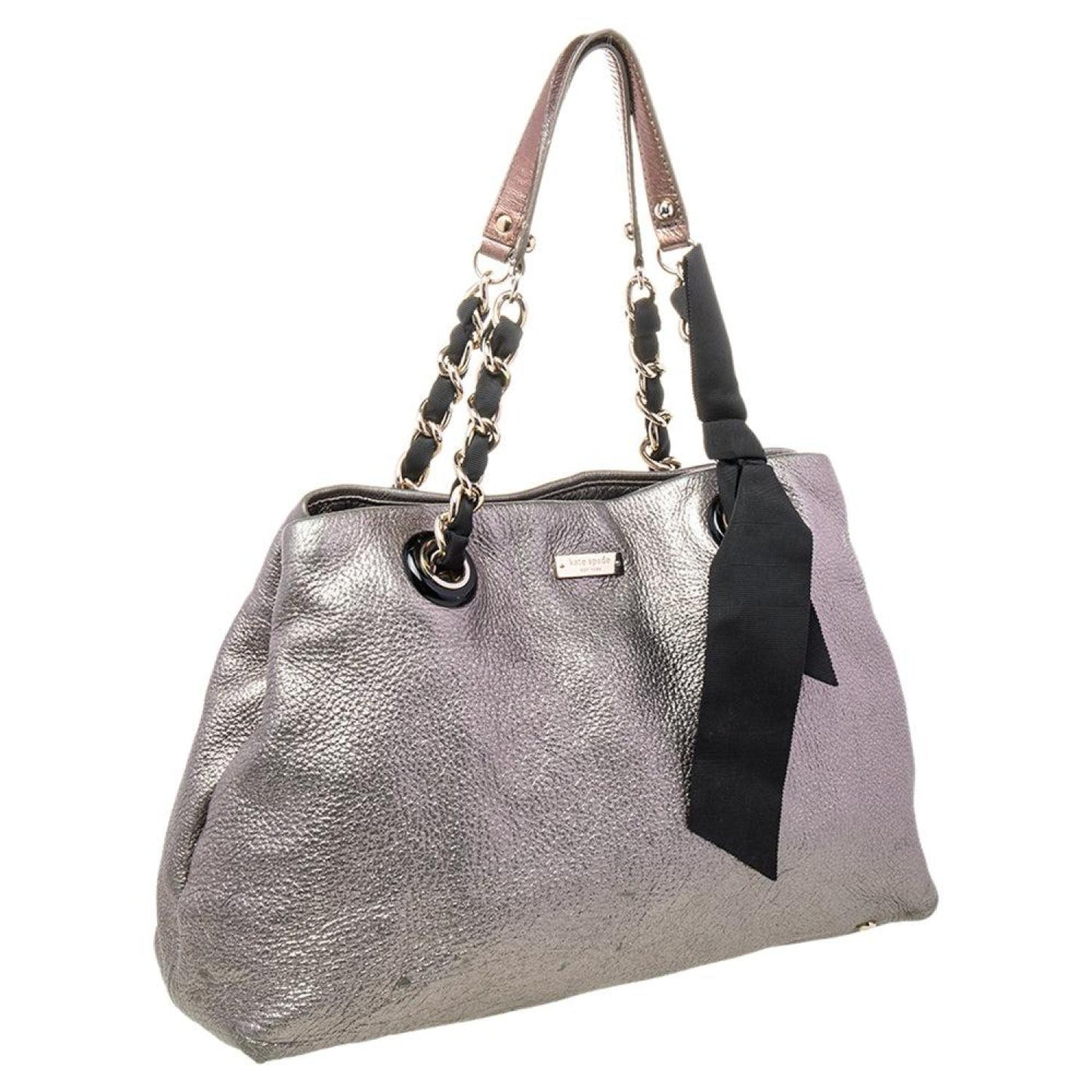 Kate Spade Silver Leather Shoulder Bag