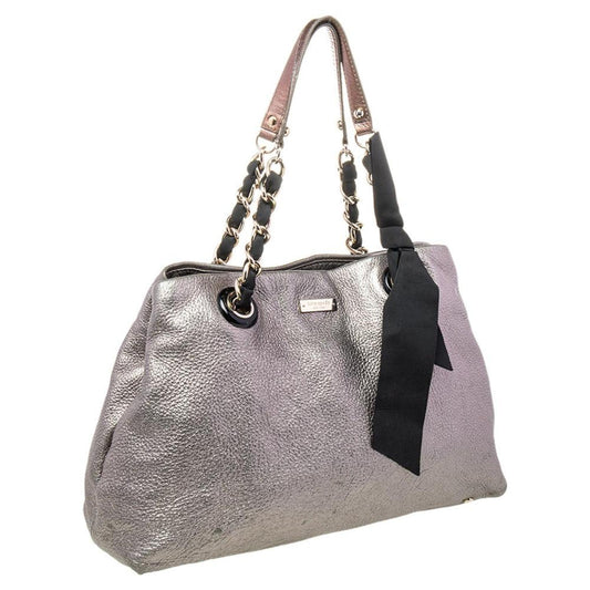 Kate Spade Silver Leather Shoulder Bag