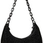 Black 'The Rhinestone Small Curve' Bag