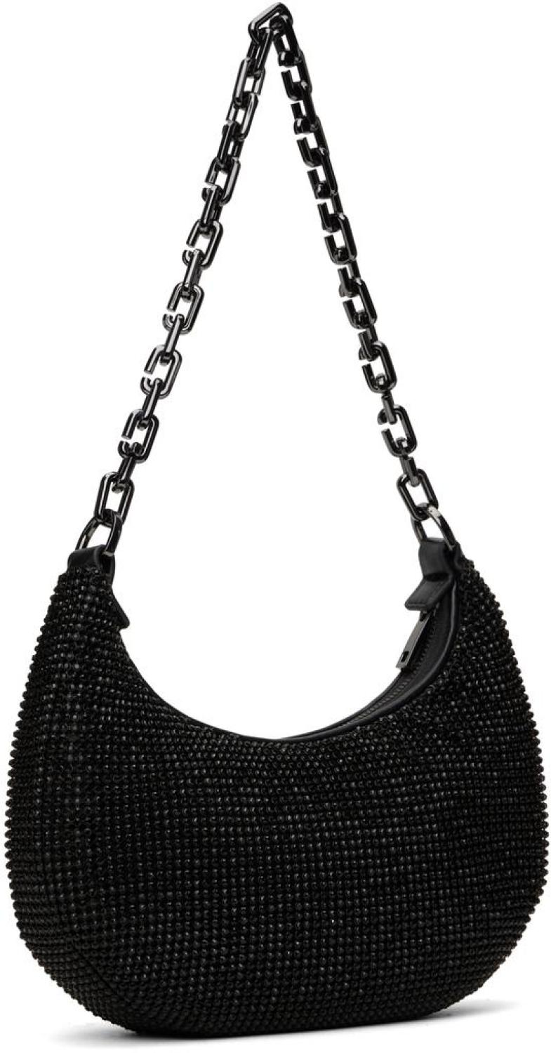 Black 'The Rhinestone Small Curve' Bag