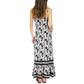 Women's Printed Ruffle-Hem Maxi Dress