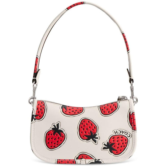 Strawberry Mini Leather Swinger 20 Shoulder Bag