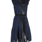 Sportmax Sleeveless Paneled Dress in Blue Cotton