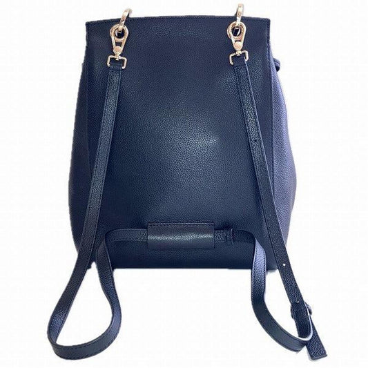 Anita Black Calf Leather Backpack