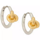 Small Knotted Huggie Hoop Earrings, 0.62"