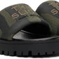 Khaki 'The Camo Jacquard Lug Sole Slide' Sandals