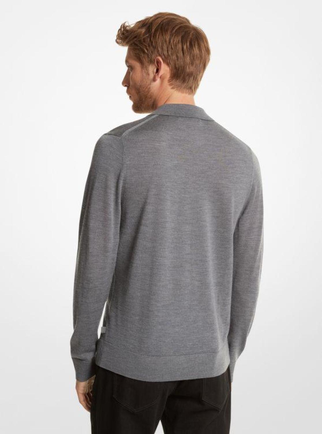 Merino Wool Polo Sweater